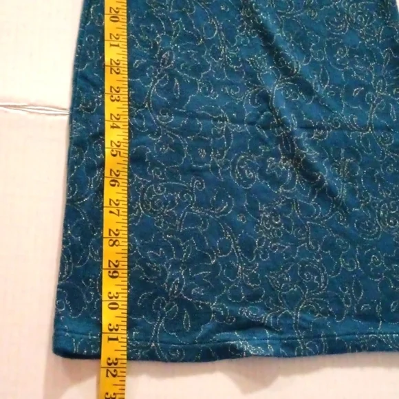 Free People Starlight Bodycon Mesh Mini Teal Gold Dress Size XS - Picture 8 of 10